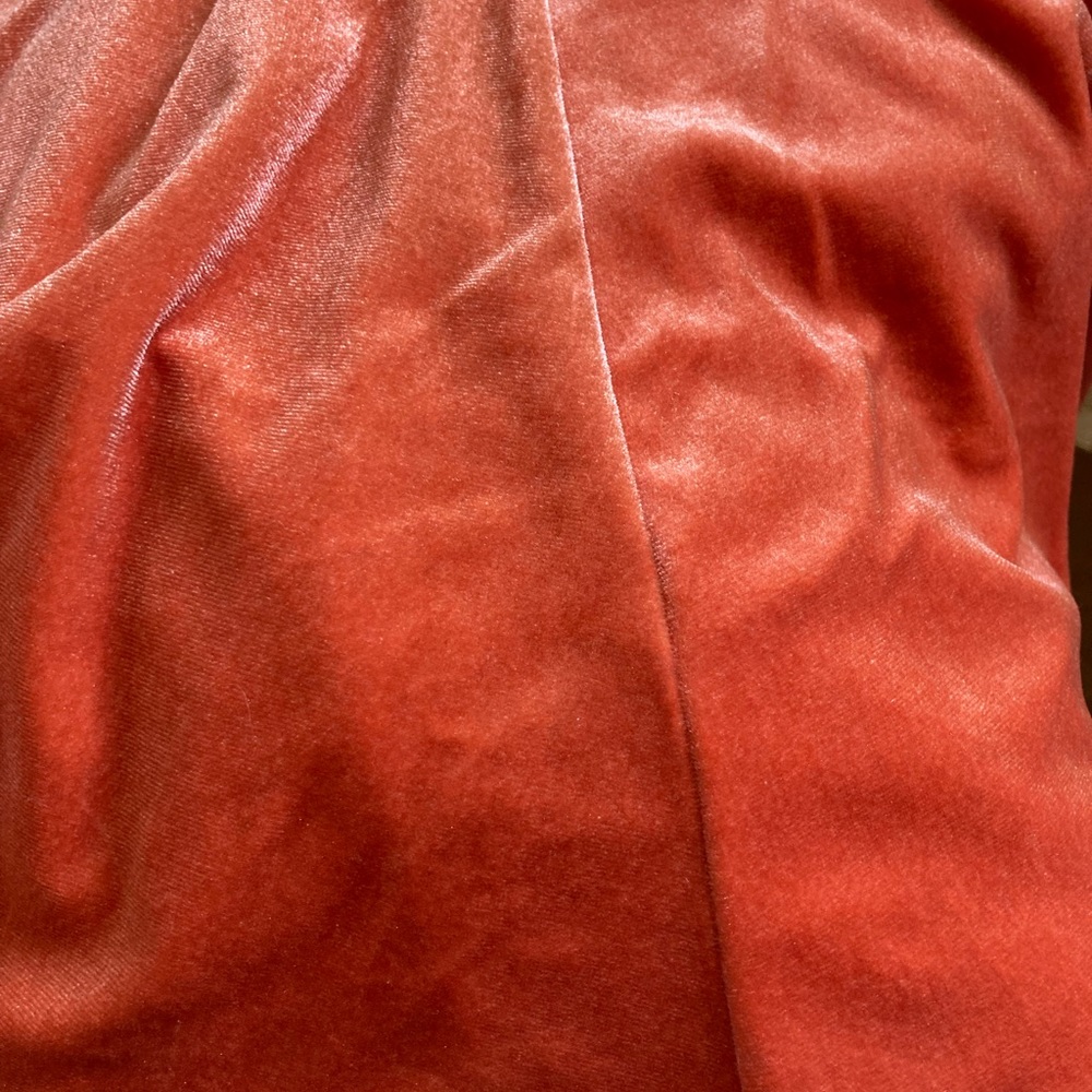 Infinity / Convertible Wrap Salmon Velvet Dress - Picture 4 of 5
